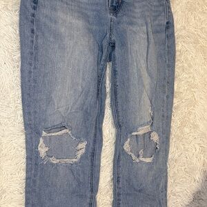 American Eagle Outfitters Light Blue Distressed Boyfriend Jeans